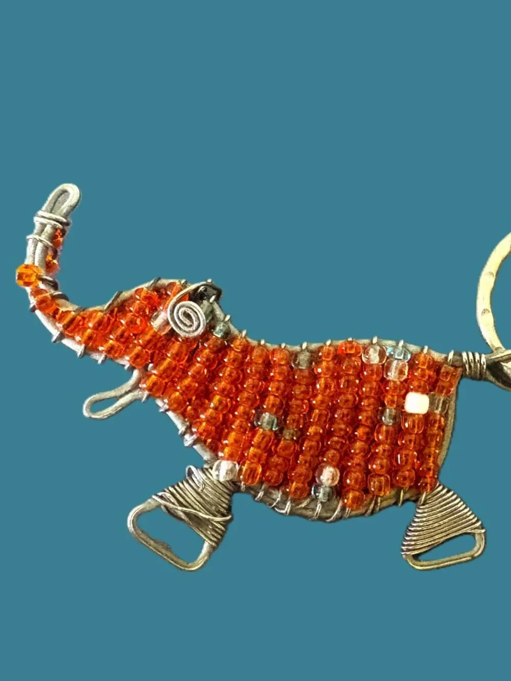 Handmade Elephant South-African Elephant Keychain/Purse Accessory